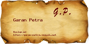 Garan Petra névjegykártya